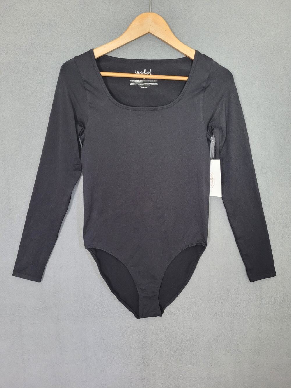Isabel Maternity Long Sleeve Bodysuit Stretchy Nylon Blend Size Small